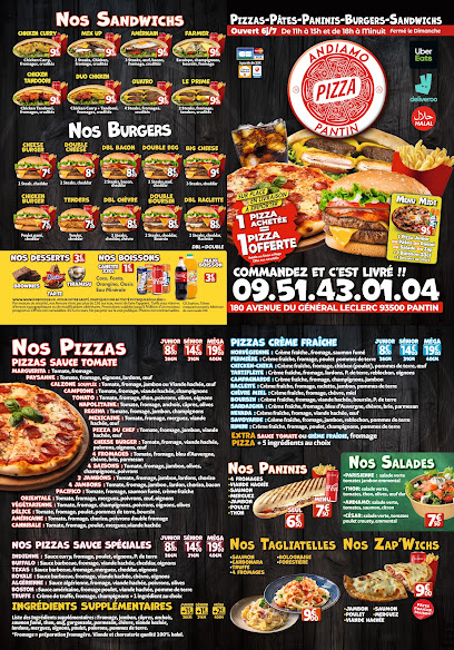 Pizza de Andiamo Pizza Patin à Pantin